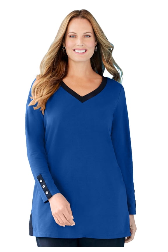 Women's Plus Size Suprema Studio Contrast Tunic