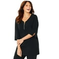 thumbnail image 1 of Catherines Women's Plus Size Suprema Studio Half-Zip Tunic, 1 of 4