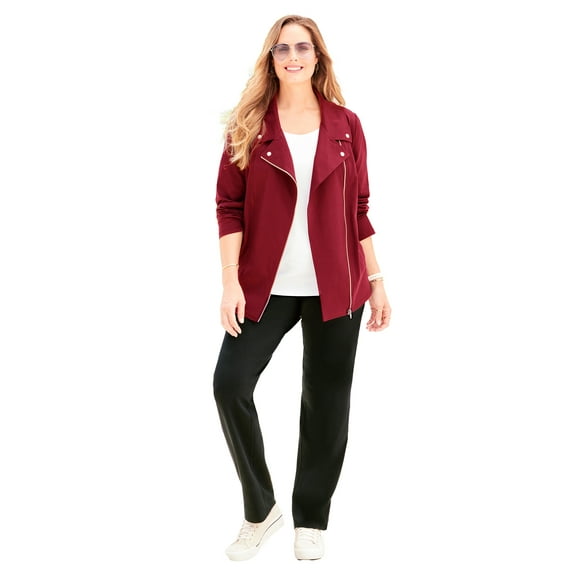 Catherines Women's Plus Size Suprema Studio Moto Jacket
