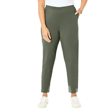 Catherines Women's Plus Size Suprema Studio Slim Leg Zip Pant