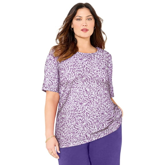 Catherines Women's Plus Size Suprema Ultra-Soft Scoopneck Tee