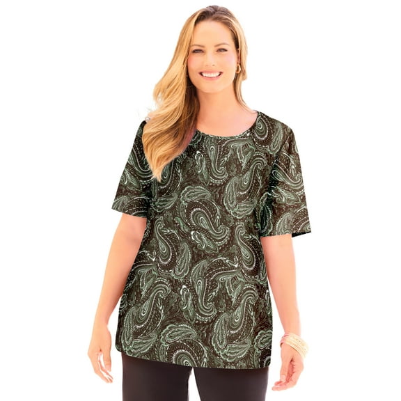 Catherines Women's Plus Size Suprema Ultra-Soft Scoopneck Tee