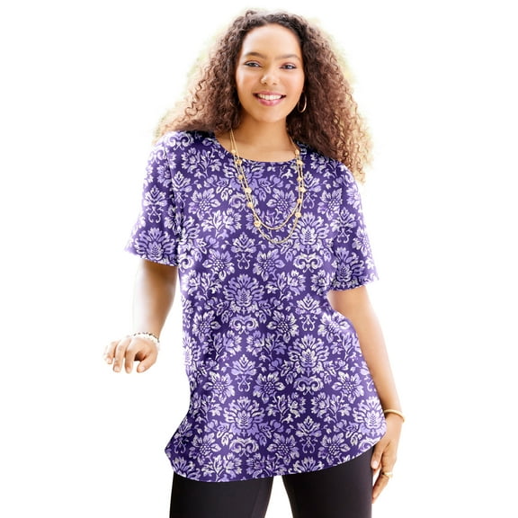 Catherines Women's Plus Size Suprema Ultra-Soft Scoopneck Tee