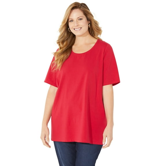 Catherines Women's Plus Size Suprema Ultra-Soft Scoopneck Tee