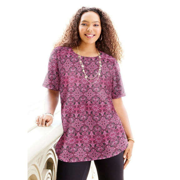 Catherines Women's Plus Size Suprema Ultra-Soft Scoopneck Tee