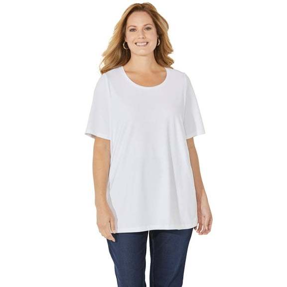 Catherines Women's Plus Size Suprema Ultra-Soft Scoopneck Tee