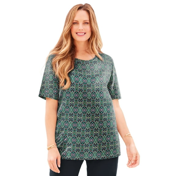 Catherines Women's Plus Size Suprema Ultra-Soft Scoopneck Tee