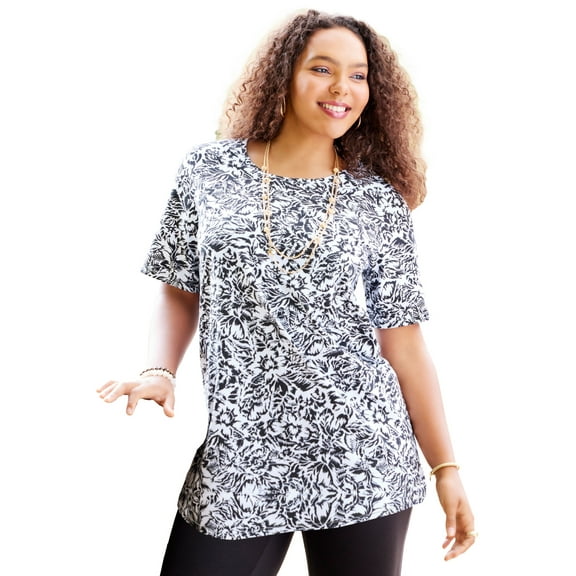 Catherines Women's Plus Size Suprema Ultra-Soft Scoopneck Tee
