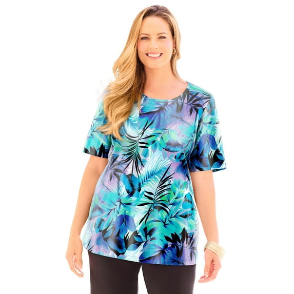Catherines Women's Plus Size Suprema Short Sleeve Scoopneck Tee