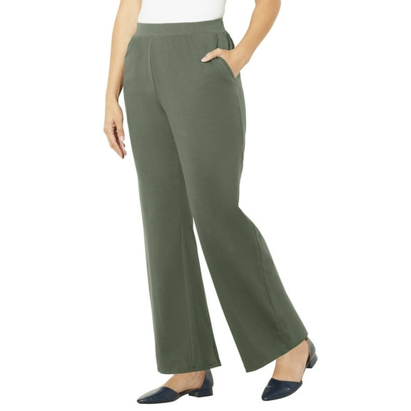 Catherines Women's Plus Size Suprema Wide Leg Pant