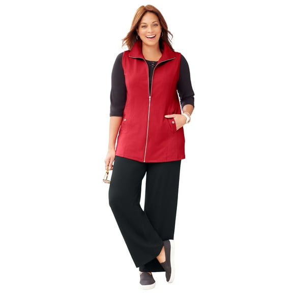 Catherines Women's Plus Size Suprema Wide Leg Pant