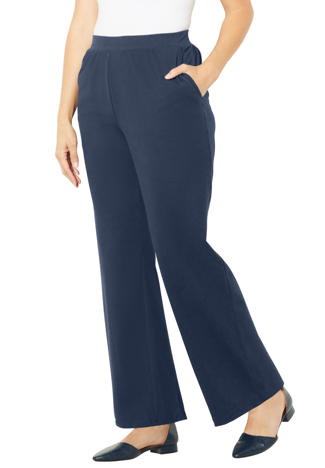Catherines Women's Plus Size Suprema Wide Leg Pant - Walmart.com