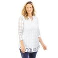 thumbnail image 1 of Catherines Women's Plus Size Textured Lace Knit Top, 1 of 4
