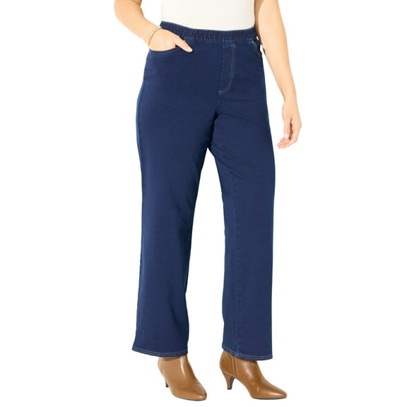 Catherines Women's Plus Size The Wide Leg Knit Jean