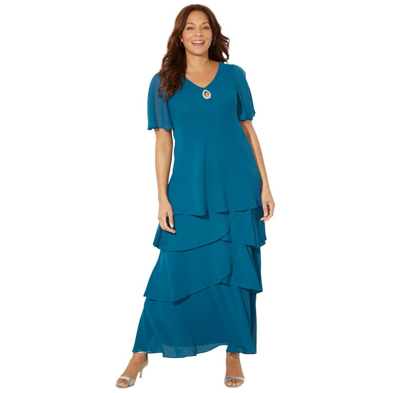 Tiered chiffon 2025 maxi dress