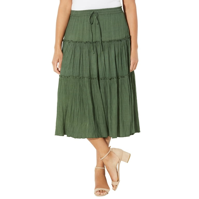 Tier plus clearance size midi skirt