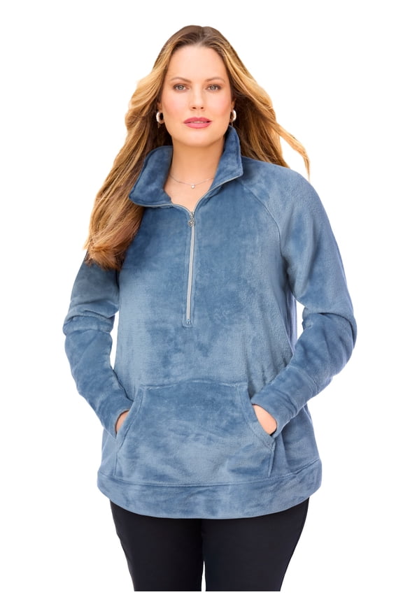 Women's Plus Size Ultimate Plush Half-Zip Pullover