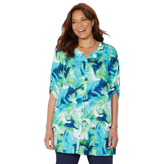 Catherines Women's Plus Size Uptown Tunic Blouse