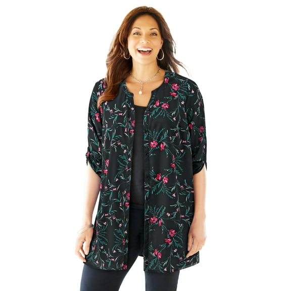 Catherines Women's Plus Size Uptown Tunic Blouse