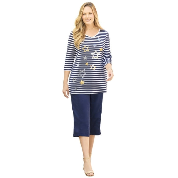 Catherines Women's Plus Size V-Neck Swing Tunic