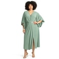 thumbnail image 1 of Catherines Women's Plus Size V-Neck Twist Maxi Dress, 1 of 6