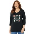 thumbnail image 1 of Catherines Women's Plus Size Wit & Whimsy Holiday & Christmas Tees, 1 of 4