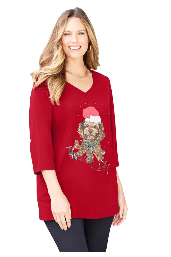 Women's Plus Size Wit & Whimsy Holiday & Christmas Tees