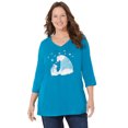 thumbnail image 1 of Catherines Women's Plus Size Wit & Whimsy Holiday & Christmas Tees, 1 of 6