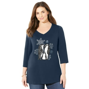 Catherines Women's Plus Size Wit & Whimsy Holiday & Christmas Tees