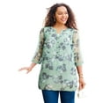 thumbnail image 1 of Catherines Women's Plus Size Y-Neck Half Placket Blouse, 1 of 6