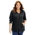 thumbnail image 1 of Catherines Women's Plus Size Zip-Front Cable Jacket, 1 of 3