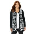 thumbnail image 1 of Catherines Women's Plus Size Zip-Front Embroidered Cardigan, 1 of 4