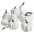 thumbnail image 1 of Cathery Assorted Sizes White Artificial Pumpkins Faux Foam Harvest Pumpkins Decorations for Halloween Fall Thanksgiving, 1 of 8