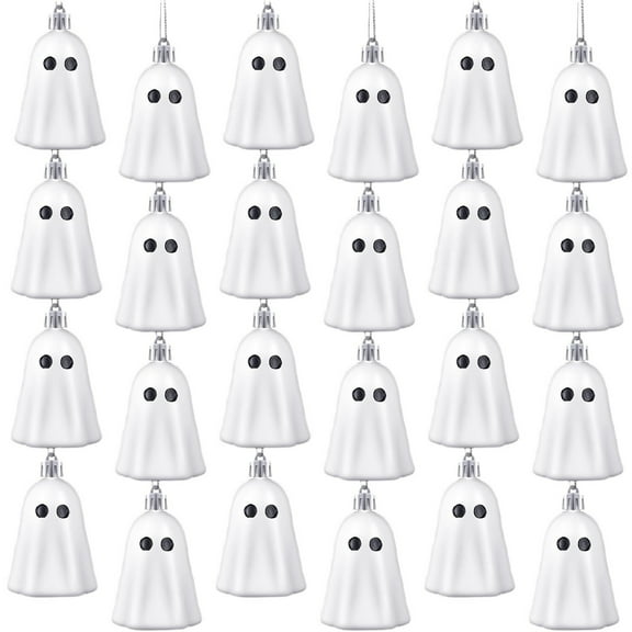 Cathery Halloween Plastic Ornaments Ghost Halloween Hanging Decorations Pendants for Holiday Party Home Tree Decor