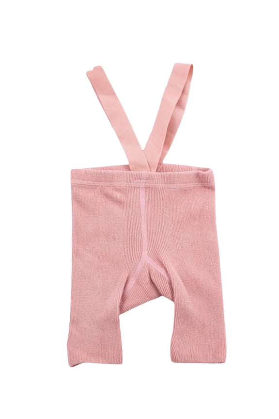 Infant Baby’s  High Waist Leggings Tights Solid Suspender Pantyhose Toddler Boys Girls Knitted Short Leggings