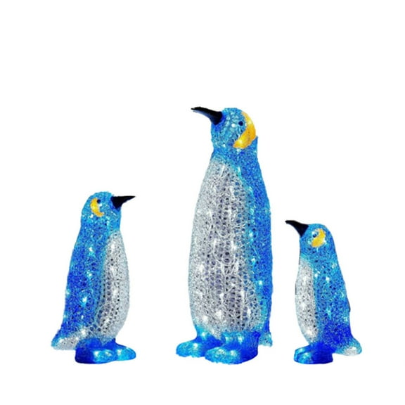 Cathery Lighted Christmas Penguin Decorations Pre-Lit Light Up Blue Penguin Indoor Outdoor Yard Lawn Holiday Festive Decor