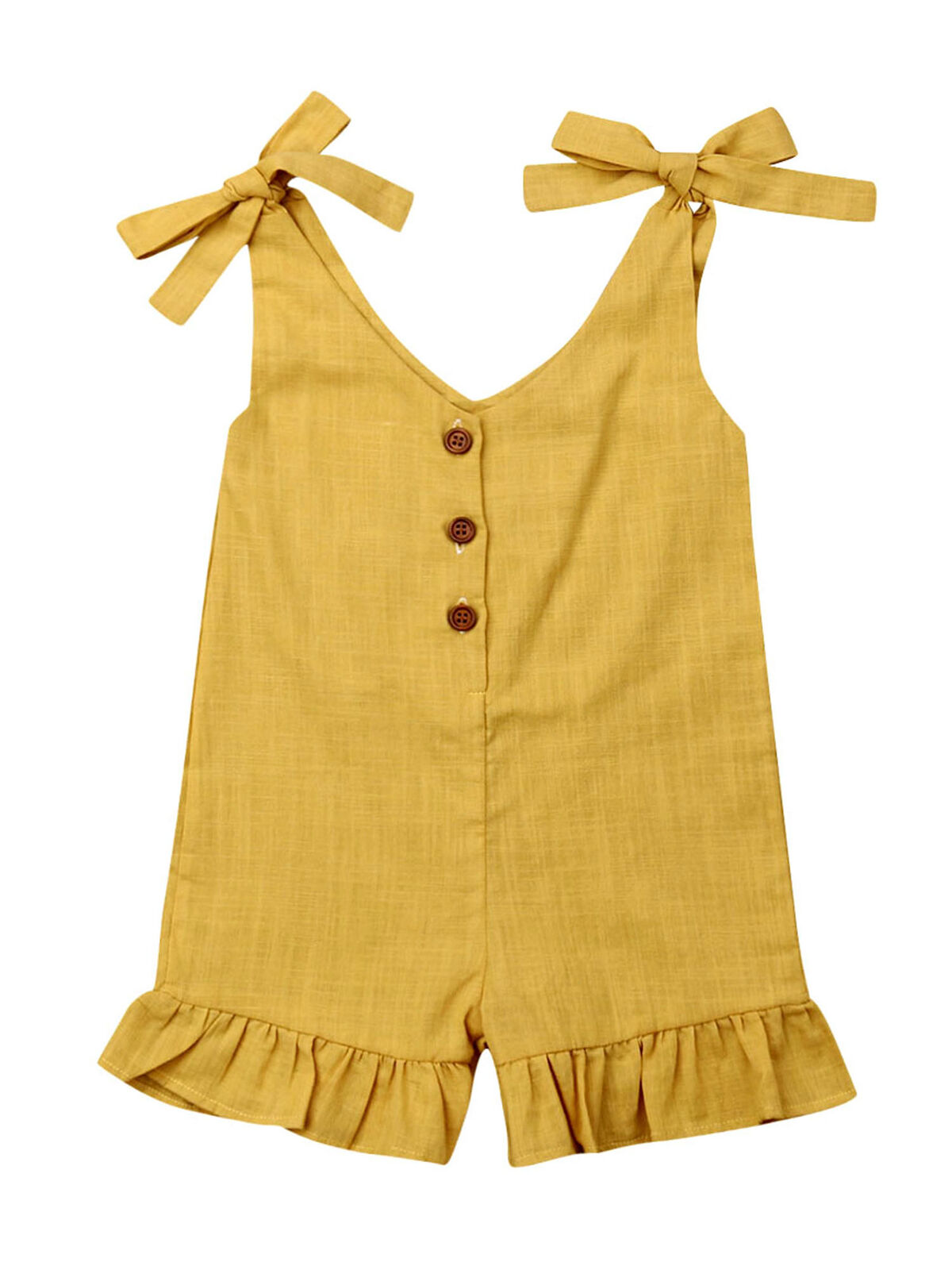 Cathery Summer Toddler Kids Baby Girl Ruffle Bib Romper Jumpsuit Bodysuit Outfit Clothes