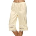 thumbnail image 1 of Cathery Women's Lace Trim Culotte Slip Snip-it Pettipants Bottom Split Skirt Bloomers Lingerie Satin Pant Slip, 1 of 7