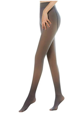 Women Warm Fleece Translucent Pantyhose Tights Fake Translucent Fleece Winter  Thermal Pantyhose Leggings for Women 
