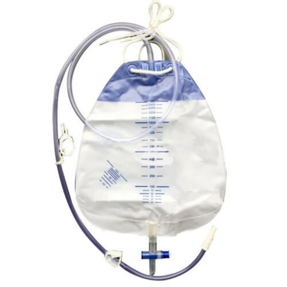 Catheter Collection Set - 5 Pack of Disposable Drainage Bags for Safe Urinary Care - 1500ml Capacity, Non-Toxic PVC Material - Ideal for Home Use