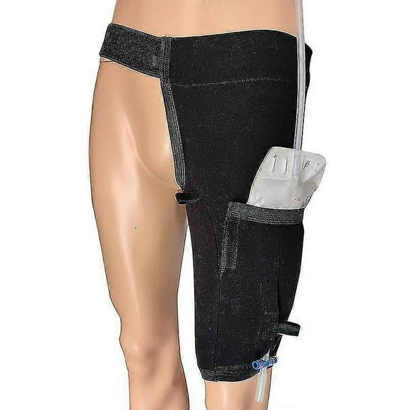Catheter Leg Bag Holder, Urine Leg Bag Holder Cover with Waist Belt, Foley Leg Bag Sleeve for Incontinence Urine Bag, Washable and Durable