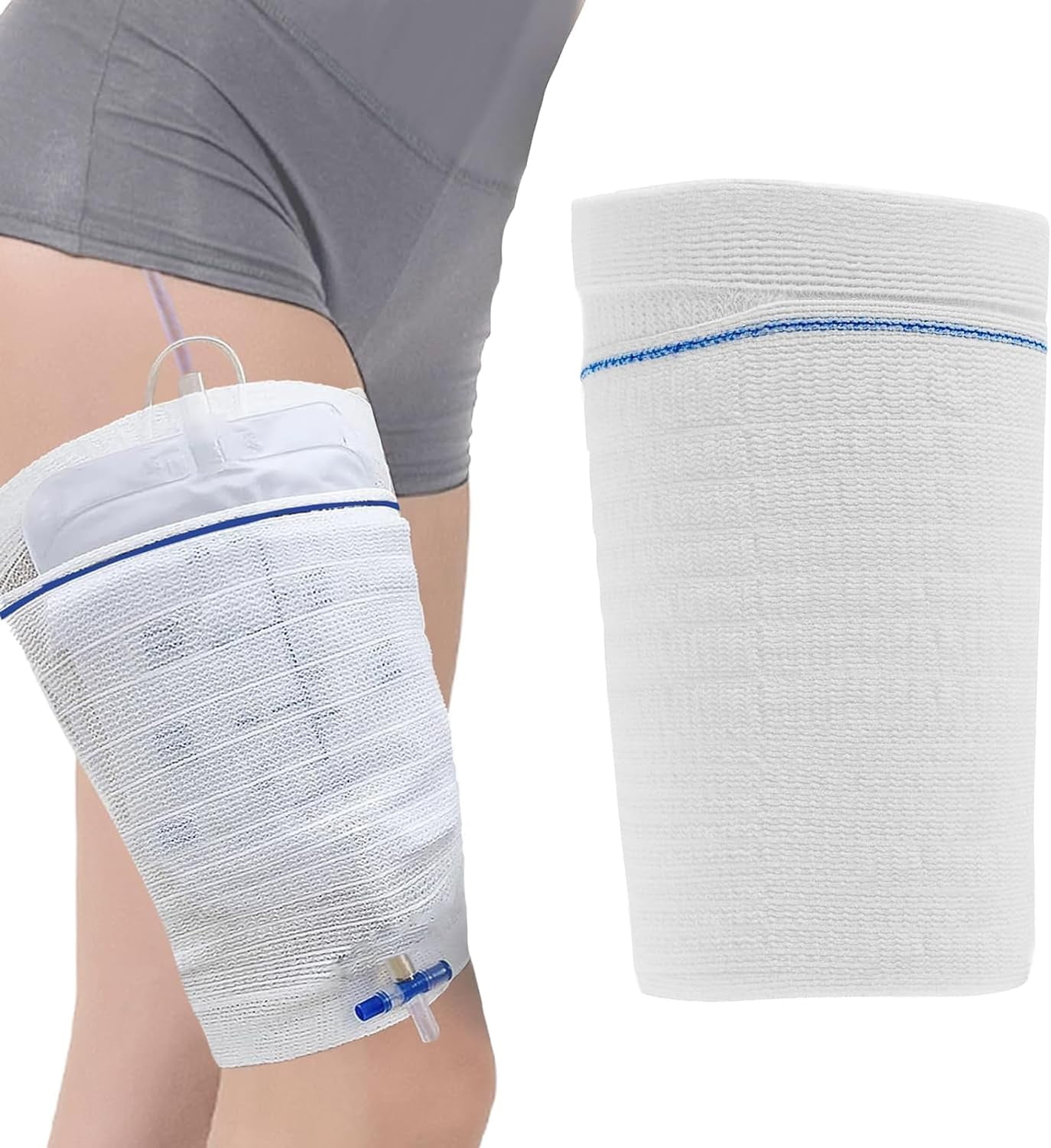 Catheter Leg Bag Holder,Washable Reusable Catheter Sleeves Urine Leg Bag Holder,Fabric Urinary