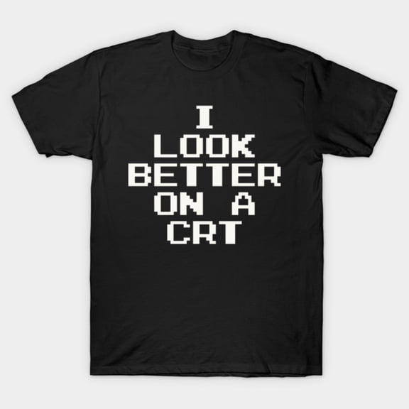 Cathode Ray Tube CRT Monitor Retro Video Game Scanning Line Grid Unisex T-Shirt, up to size 3XL.