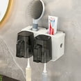 thumbnail image 1 of Cathoe Multi-functional Bathroom Wall-mounted Toothbrush Cup Holder With Cup,WHITE, 1 of 5