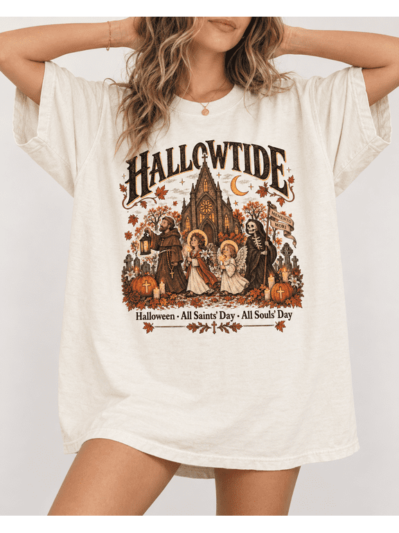 Catholic All Saints Day T-Shirt, Christian Hallowtide Shirt, Comfort Colors Faith Tee, Catholic Saints Day Religious Shirt for Men and Women