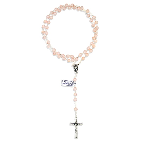 Catholic Birthstone Rosary (October - Pink Tourmaline)