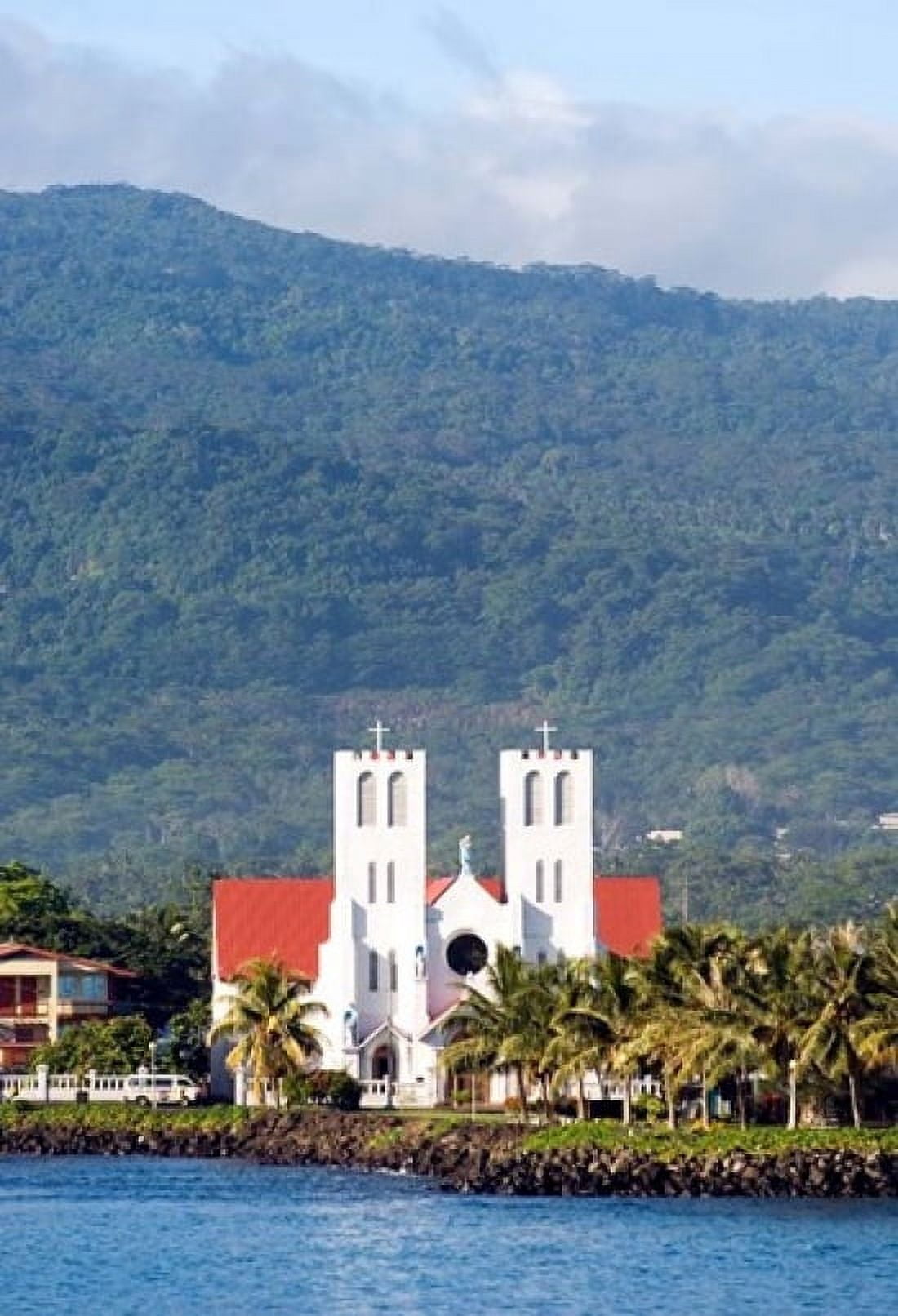 Catholic Church Apia Upolo Island Western Samoa Canvas Art - Michael DeFreitas DanitaDelimont (12 x 17)