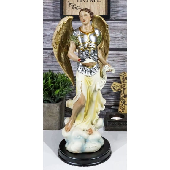 Catholic Church Archangel Saint Gabriel Statue 12.25"Tall Angel Messenger Of God