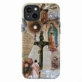 thumbnail image 1 of Catholic Collage Phone Case, Crucifix Virgin Mary Religious Art Cover for iPhone 17 16 15 14 13 12 11 Plus Pro Max Mini, 1 of 6