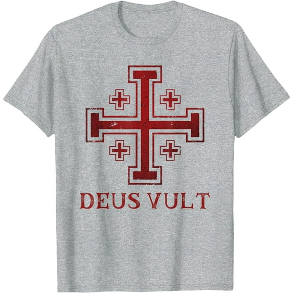 Catholic Deus Vult Softstyle Unisex T-Shirt,Sport Grey Color,Size 4XL